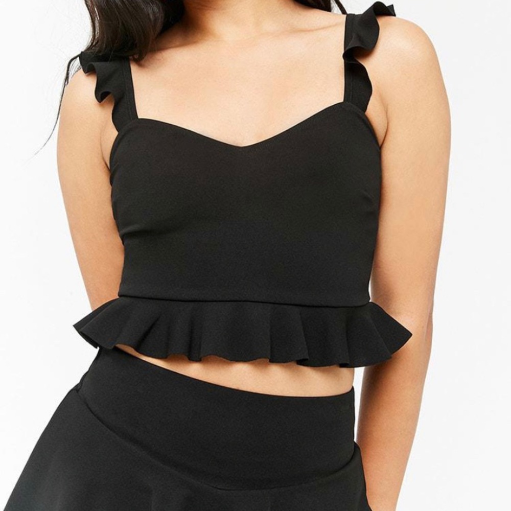 3/$30 Forever 21 Ruffle Crop Top